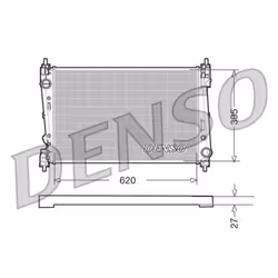 Radiateur, refroidissement moteur DENSO DRM09112