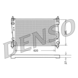 Radiateur, refroidissement moteur DENSO DRM09112