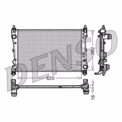 Radiateur, refroidissement moteur DENSO DRM09113