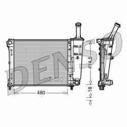 Radiateur, refroidissement moteur DENSO DRM09161