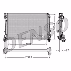 Radiateur, refroidissement moteur DENSO DRM09163
