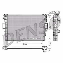 Radiateur, refroidissement moteur DENSO DRM12002