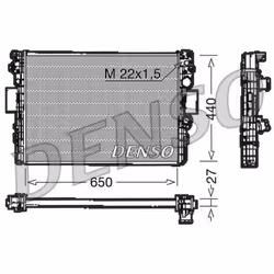 Radiateur, refroidissement moteur DENSO DRM12003