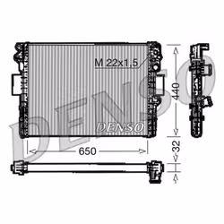 Radiateur, refroidissement moteur DENSO DRM12005
