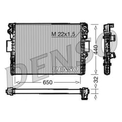 Radiateur, refroidissement moteur DENSO DRM12005