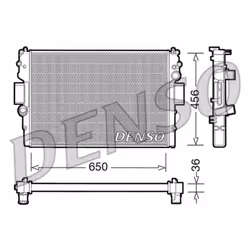 Radiateur, refroidissement moteur DENSO DRM12007