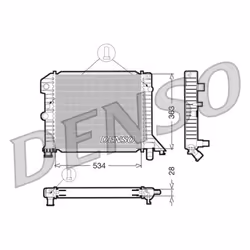 Radiateur, refroidissement moteur DENSO DRM33021