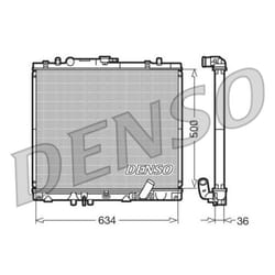 Radiateur, refroidissement moteur DENSO DRM45020