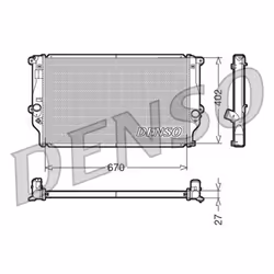 Radiateur, refroidissement moteur DENSO DRM50025