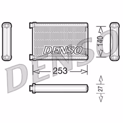 Échangeur de chaleur, chauffage habitacle DENSO DRR05005