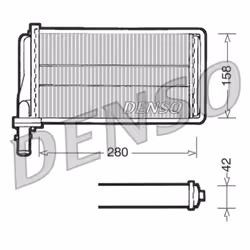 Échangeur de chaleur, chauffage habitacle DENSO DRR01001