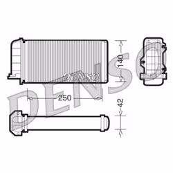 Échangeur de chaleur, chauffage habitacle DENSO DRR09001