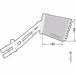 Échangeur de chaleur, chauffage habitacle DENSO DRR09043