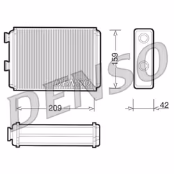 Échangeur de chaleur, chauffage habitacle DENSO DRR09070