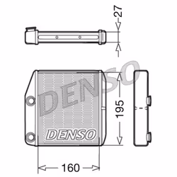 Échangeur de chaleur, chauffage habitacle DENSO DRR09075