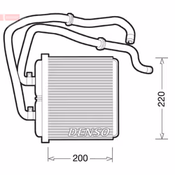 Échangeur de chaleur, chauffage habitacle DENSO DRR12003