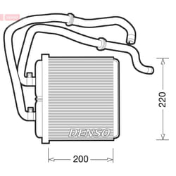 Échangeur de chaleur, chauffage habitacle DENSO DRR12003