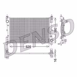 Radiateur, refroidissement moteur DENSO DRM09114