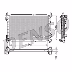 Radiateur, refroidissement moteur DENSO DRM10107