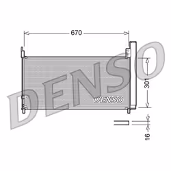 Condenseur, climatisation DENSO DCN50037