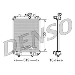 Radiateur, refroidissement moteur DENSO DRM35002
