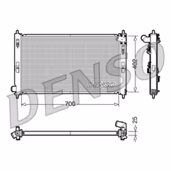 Radiateur, refroidissement moteur DENSO DRM45032