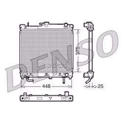Radiateur, refroidissement moteur DENSO DRM47003