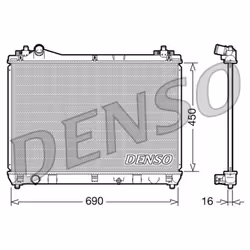 Radiateur, refroidissement moteur DENSO DRM47016