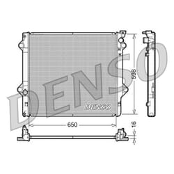 Radiateur, refroidissement moteur DENSO DRM50048