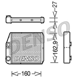 Échangeur de chaleur, chauffage habitacle DENSO DRR09035