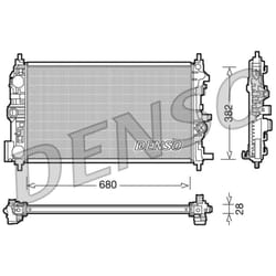 Radiateur, refroidissement moteur DENSO DRM20078