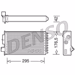 Échangeur de chaleur, chauffage habitacle DENSO DRR12022