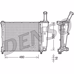 Radiateur, refroidissement moteur DENSO DRM13016