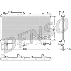 Radiateur, refroidissement moteur DENSO DRM36015