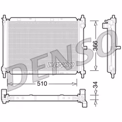 Radiateur, refroidissement moteur DENSO DRM46038