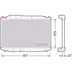 Radiateur, refroidissement moteur DENSO DRM40029