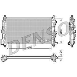 Radiateur, refroidissement moteur DENSO DRM20009
