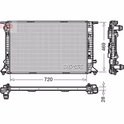 Radiateur, refroidissement moteur DENSO DRM02022