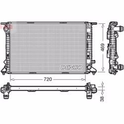 Radiateur, refroidissement moteur DENSO DRM02024