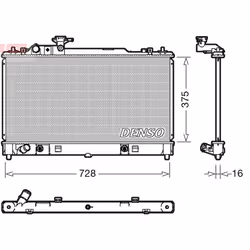 Radiateur, refroidissement moteur DENSO DRM44029