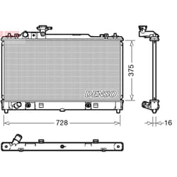 Radiateur, refroidissement moteur DENSO DRM44029