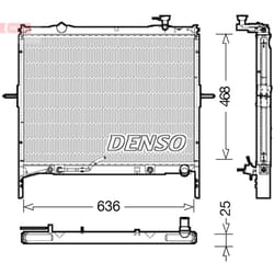 Radiateur, refroidissement moteur DENSO DRM43002