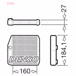 Échangeur de chaleur, chauffage habitacle DENSO DRR09076