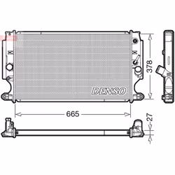 Radiateur, refroidissement moteur DENSO DRM50088