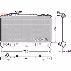 Radiateur, refroidissement moteur DENSO DRM44033