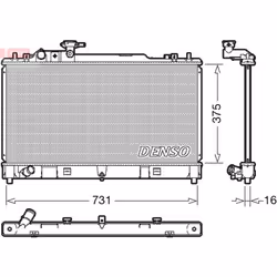 Radiateur, refroidissement moteur DENSO DRM44036