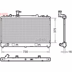Radiateur, refroidissement moteur DENSO DRM44037