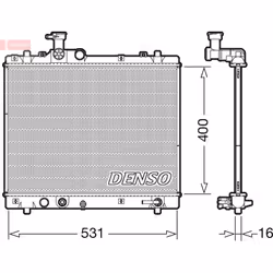 Radiateur, refroidissement moteur DENSO DRM47035