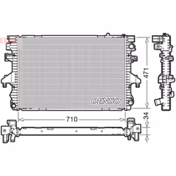 Radiateur, refroidissement moteur DENSO DRM32040