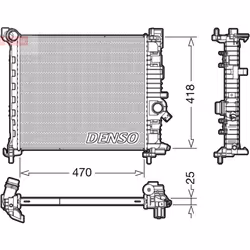 Radiateur, refroidissement moteur DENSO DRM20114